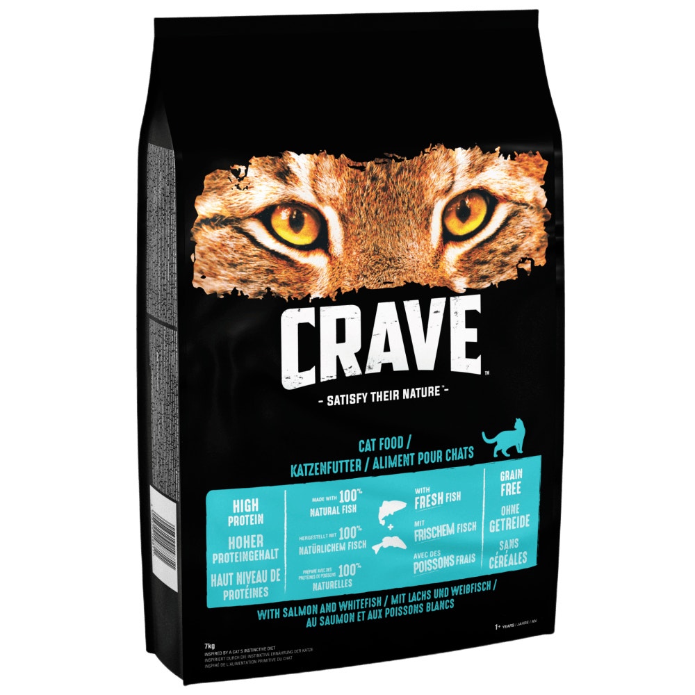 CRAVE™ Adult Dry Cat Food with Salmon & Whitefish 7 Kg - 1