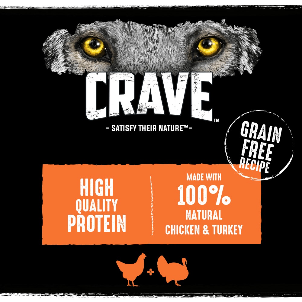 CRAVE™ Adult Wet Dog Food Can with Chicken & Turkey in Loaf 400g - 3