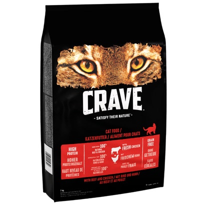 Adult Dry Cat Food with Beef & Chicken